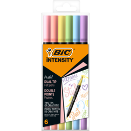 Photo of Bic Intensity Dual Tip Markers Pastel 6 Pack