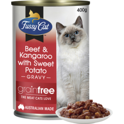 Photo of Fussy Cat Grain Free Beef And Kangaroo With Sweet Potato Wet Cat Food 400g