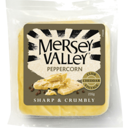 Photo of Mersey Valley Peppercorn Vintage Club Cheddar 235gm
