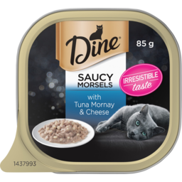 Photo of Dine Saucy Morsels With Tuna Mornay & Cheese Cat Food Tray