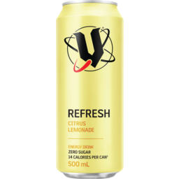 Photo of V Refresh Energy Drink Citrus Lemonade 500ml Can 
