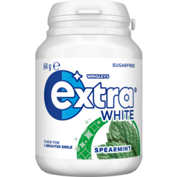 Photo of Extra White Spearmint Chewing Gum Sugar Free Bottle 46 Piece 64gm