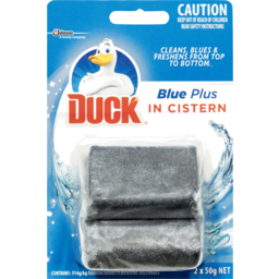 Photo of Duck Toilet Cleaner, Blue Plus In Cistern Original Blue 2x50g
