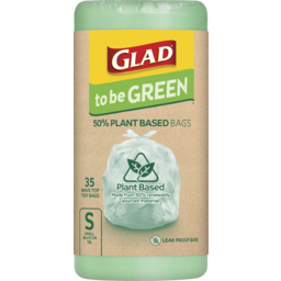 Photo of Glad To Be Green 50% Plant Based Bags Small 35 Pack
