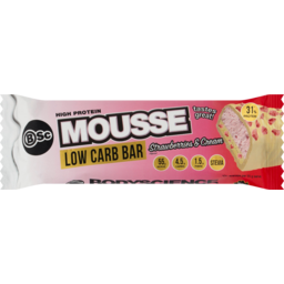 Photo of Bsc Body Science Strawberries & Cream Mousse Low Carb High Protein Bar 55g
