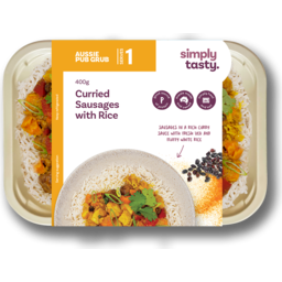 Photo of Simply Tasty Curried Sausages and Rice 400gm