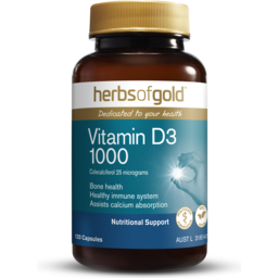 Photo of HERBS OF GOLD Vitamin D3 1000 Vegan 120 Caps