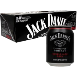 Photo of Jack Daniel's 6.9% Double Jack & Cola 10x250ml Cans