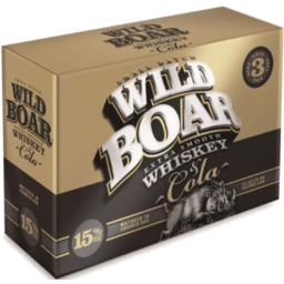 Photo of Wild Boar Bourbon 15% Cola Cans 3pk