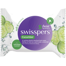 Photo of Swisspers Cucumber Facial Cleansing Wipes Travel 5 Pack