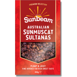 Photo of Sunbeam Australian Sunmuscat Sultanas 450gm