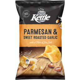 Photo of Kettle Parmesan & Sweet Roasted Garlic With A Hint Of Sea Salt Chips 175g
