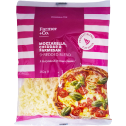 Photo of Farmer & Co Mozzarella Cheddar & Pasmesan Shredded Cheese