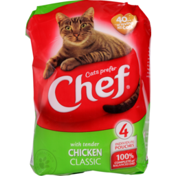 Photo of Chef Cat Food Pouch Tender Chicken 4 Pack