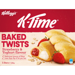 Photo of Kelloggs K-Time Baked Twists Strawberry & Yoghurt Flavour 5 Pack 185g