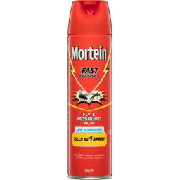 Photo of Mortein Fast Knockdown Fly & Mosquito Killer Low Allergenic Insect Spray Aerosol 350g