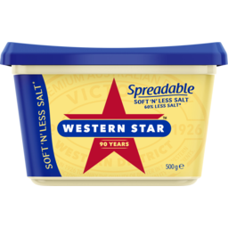 Photo of Western Star Soft N Less Salt Spreadable Butter 500g