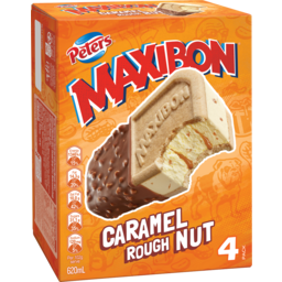 Photo of Peters Ice Cream Maxibon Caramel Full Size 620ml 4pack
