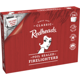Photo of Redheads Foil Sealed Firelighters 24 Pack 