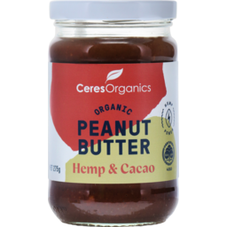 Photo of Ceres Organics Organic Peanut Butter Hemp & Cacao 275g