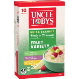 Photo of Uncle Toby's Quick Oat Sachets Fruit Variety 10pk