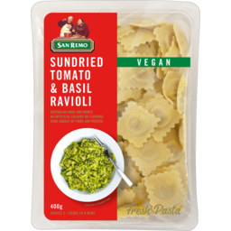 Photo of San Remo Vegan Sundried Tomato & Basil Ravioli 400g