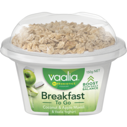 Photo of Vaalia Yoghurt Breakfast To Go Coconut & Apple Muesli 150g