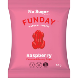 Photo of FUNDAY NATURAL SWEETS Raspberry Gummy Frogs 50g