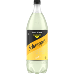 Photo of Schweppes Soda Water with a Twist of Lemon Soft Drink Bottle