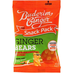 Photo of Buderim Snack Pack Ginger Bears 40gm