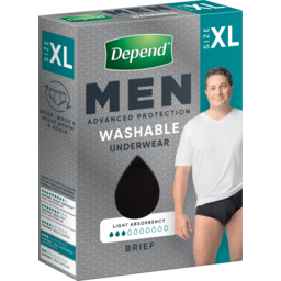 Photo of Depend Men Washable Incontinence Underwear Extra Large