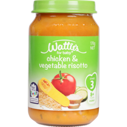 Photo of Wattie's Baby Food Stage 3 Chicken & Vegetable Risotto 8+ Months 170g