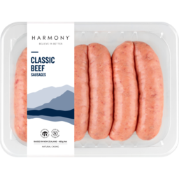 Photo of Harmony Classic Beef Sausages 480g