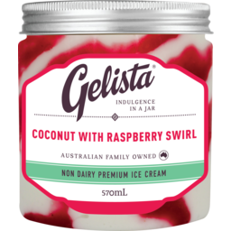 Photo of Gelista Coconut With Raspberry Swirl Non Dairy Premium Ice Cream 570ml