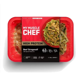 Photo of My Muscle Chef Beef Stroganoff with Spinach Fettuccini 330g