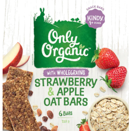 Photo of Only Organic Kindy Oat Bars Strawberry & Apple 6 Pack