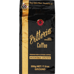 Photo of Vittoria Coffee Premium High Altitude Mountain Grown Ground Coffee 200g