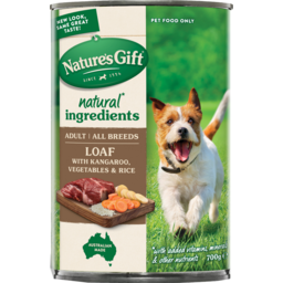 Photo of Natures Gift Natural Kangaroo Rice & Vegetables Loaf Style Dog Food