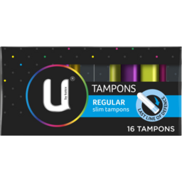 Photo of U By Kotex Slim Regular Tampons 16 Pack