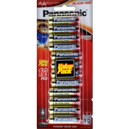 Photo of Panasonic Batteries Alkaline AA 12 Pack