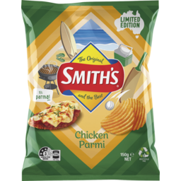 Photo of Smith's Crinkle Cut Chicken Parmi Potato Chips 150g 150g