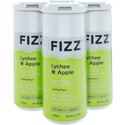 Photo of Hard Fizz Lychee & Apple Seltzer Cans 