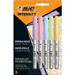 Photo of BIC Intensity Fine Permanent Markers Pastel 5 Pack