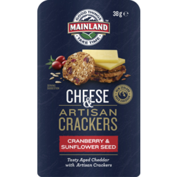 Photo of Mainland Tasty Cheese & Artisan Crackers On The Go With Cranberry & Sunflower Seed Crackers