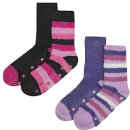 Photo of Womens Soft Touch Bedsocks 2pk