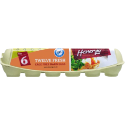 Photo of Henergy Eggs Cage Free Barn Grade 6 12 Pack
