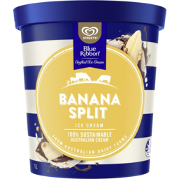 Photo of Blue Ribbon Banana Split Ice Cream 1lt
