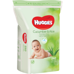 Photo of Huggies Baby Wipes Cucumber & Aloe 240 Pack