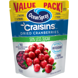 Photo of Ocean Spray Craisins Reduced Sugar Value Pack 250g