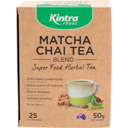 Photo of KINTRA FOODS Matcha Chai Tea 25 Bags 50g